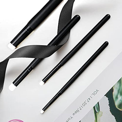 UNIMEIX Mini Blending Brushes for Card Making, Dry Miniature Painting Set Background Blender Paint Brushes Small Detailed Paint Watercolor Brushes (12 Pack) - color: Black