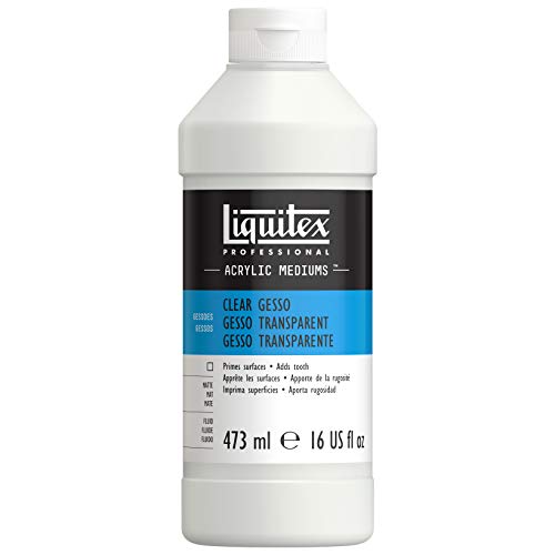 Liquitex Professional Gesso Surface Prep Medium, 473ml (16-oz), Clear - color: Clear, size: 16 Fl Oz (Pack of 1), style: 16-oz