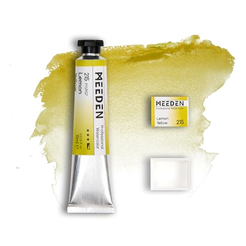 MEEDEN Professional Artist Watercolor Paint: Lemon Yellow - 15ml/0.5oz - color: Lemon Yellow