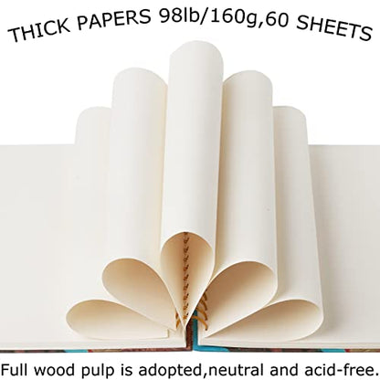 A4 Spiral-Bound Sketchbook，SuyuanArt Sketch Paper Pad, 120 Pages (60sheets) of Premium 160 GSM Smooth Thick Paper, Mixed Media Sketch Book Drawing and Sketching for Kids Adults - color: Sunflowers A4