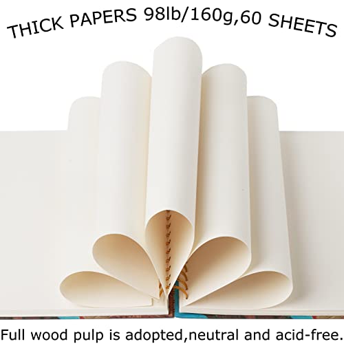 A4 Spiral-Bound Sketchbook，SuyuanArt Sketch Paper Pad, 120 Pages (60sheets) of Premium 160 GSM Smooth Thick Paper, Mixed Media Sketch Book Drawing and Sketching for Kids Adults - color: Sunflowers A4