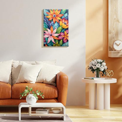 JOOZ Flowers Paint by Numbers Kit for Adults with Frame, 8x12Inch - color: Flowers 083