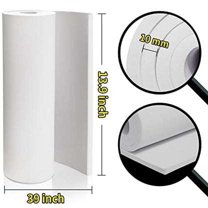 White Foam Sheets Roll, Premium Cosplay EVA Foam Sheet，10mm Thick,13.9"x39",High Density 86kg/m3 for Cosplay Costume, Crafts, DIY Projects by MEARCOOH - color: White, size: Thickness-10mm