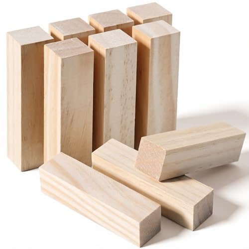 30 PCS Wood Carving Blocks, 4" x 1" x 1" Soft Solid Pine Wood Block, Unfinished Wooden Whittling Blocks, for Beginner Experts DIY Craft Arts