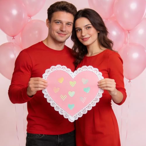 12 PCS Love Heart Stencils for Painting - Different Size Love red Heart Reusable Valentine's Painting Templates on Wood, Glass, Fabric, Window Door Decor DIY Decoration - style: 12 PCS Heart