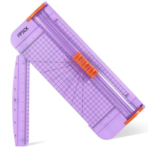 A4 Paper Cutter Slider 12 Inch Paper Trimmer Photo Cutter, Purple - color: Purple