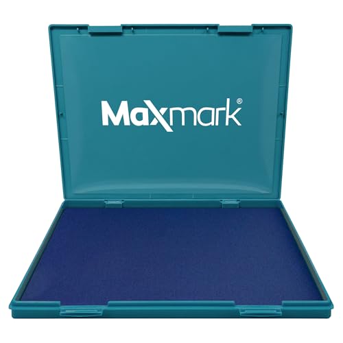 MaxMark Extra Large Blue Ink Stamp Pad - 8.25" x 11.5" - Industrial Felt Pad - Blue Color - color: Blue, size: 8.25" x 11.5"