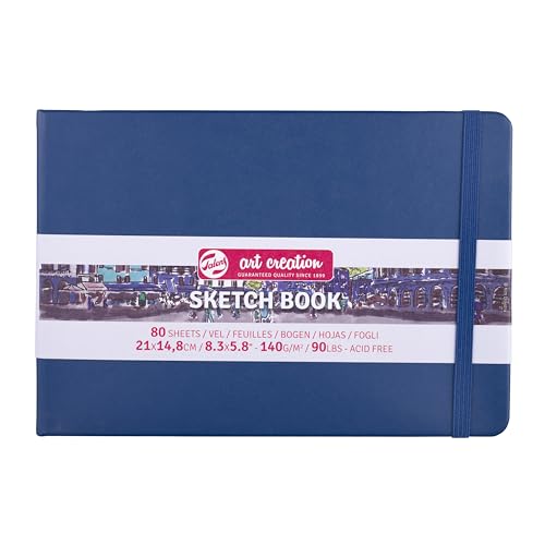 Talens Japan T9314-235M 452426 Art Creation Sketchbook, Drawing Notebook, 8.3 x 5.9 inches (21 x 15 cm), Navy Blue - color: blue (navy blue), size: 21×15cm