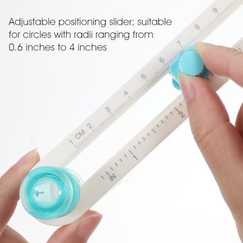 Yolev Circle Cutter Tool, Adjustable Circle Paper Cutter, Rotary Cutter Round Cutting Knife for Scrapbooking, Paper Crafts, Card Making,Art And DIY Crafts