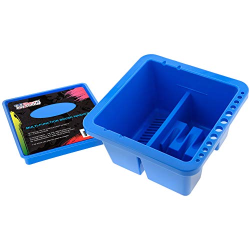 U.S. Art Supply 12-Hole Multi-Function Plastic Paint Brush Cleaner Set - style: 12-Hole