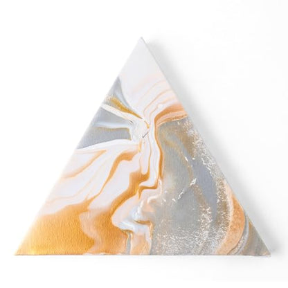TRANSON 3 Sizes Triangle Shaped Stretched Canvas Primed Ready for Painting - size: Triangle 3PCS