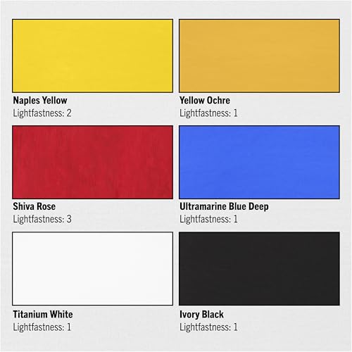 Jack Richeson & Co, Shiva Series Casein Paint Set - Introductory 6 Colors