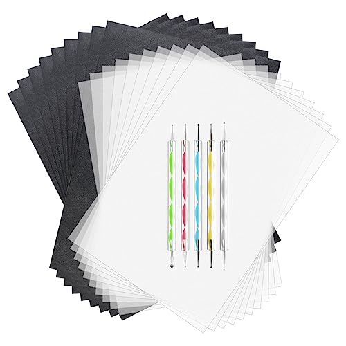 ASTARON 150 Sheets Black Carbon Copy Paper and Tracing Paper with Tool Set