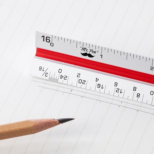 Mr. Pen Architectural Scale Ruler, 12 Inch, Silver - color: Silver, size: 1 Pack
