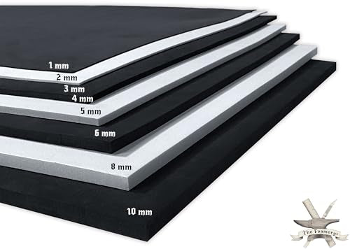 The Foamory Black EVA Foam Sheet - 3mm Thick 14x39 inch Cosplay Craft Foam | Premium High-density 85kg/m³ Shape Retention Foam. Easy Heat Shape and Sand DIY Armor, Comic-con, Anime and Halloween Costume - color: Black, size: 1-Pack: 3mm Thickness