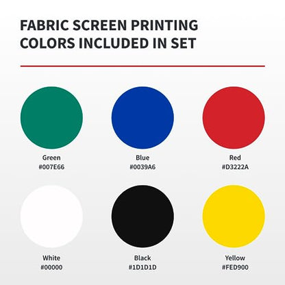 Speedball Advanced All in One Screen Printing Kit + 6 Color Ink Starter Set