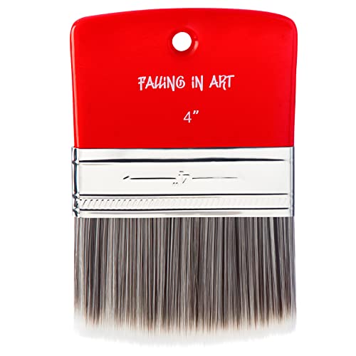 4 Inch Filbert Paddle Paint Brush | Scale Brush, Blending Paint Brush for Oil and Acrylic Paints - color: Filbert, size: 4''