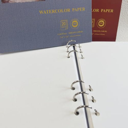 MAIMOUFIN Square Spiral Watercolor Sketchbook, 100% Cotton,Cold Press