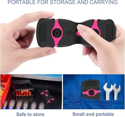 4 PCS Razor Blade Scraper with 40Pcs Metal and 40Pcs Plastic Blades, 2-in-1 Cleaning Scraper Tool for Cooktop Oven Floor Window Glass Car (Pink)