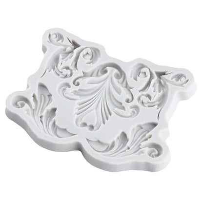 Baroque Scroll Lace Polymer Clay Molds Filigree Silicone Mold | Relief Flower Lace Mold Jewelry Making Epoxy Resin Casting Air Dry Polymer Clay Crafts - color: Style I