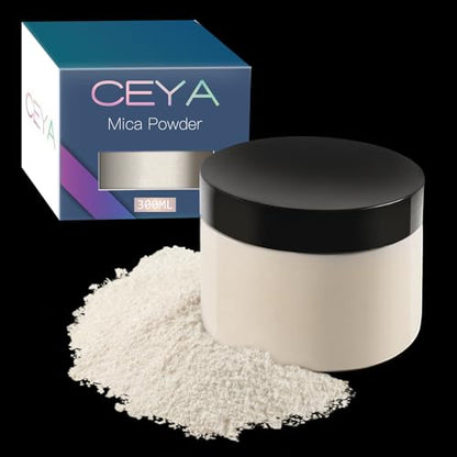 Ceya Mica Powder,5.3oz/150g Diamond White Pearlescent Effect Pigment Powder - color: B-Diamond White