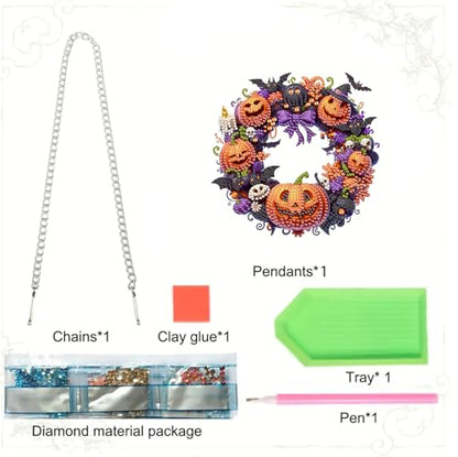 RYMILIE Hanging Halloween Diamond Art Kits for Adults Pumpkins - color: DP01259