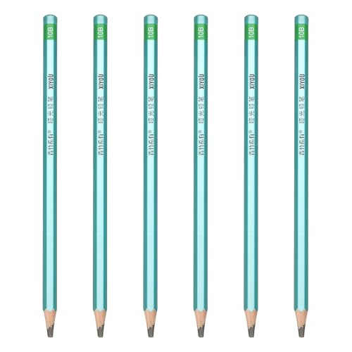 PATIKIL 10B Drawing Pencils for Sketching, Set of 6 Hexagonal Graphite Sketch Pencils Professional Sketching Art Supplies for Drawing Shading Writing Art Artists Beginners, Black - style: 10B