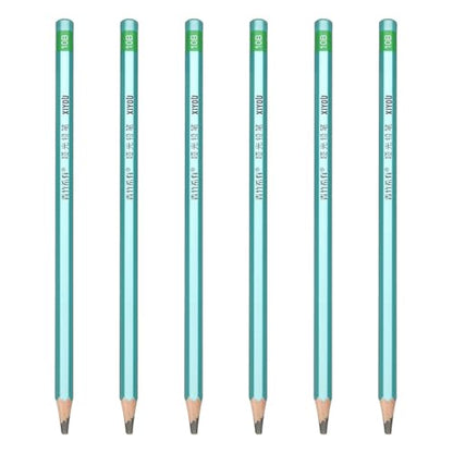PATIKIL 10B Drawing Pencils for Sketching, Set of 6 Hexagonal Graphite Sketch Pencils Professional Sketching Art Supplies for Drawing Shading Writing Art Artists Beginners, Black - style: 10B