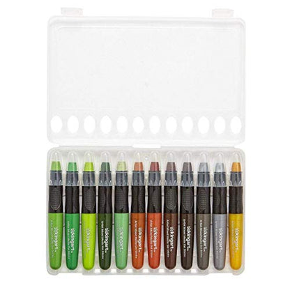 KINGART Mixed Media Gel Stick Crayons, Vibrant, Set of 48-Colors | Water-Soluble Gel Crayons, Smooth Blend, Works on Paper, Wood & Canvas, Odorless, Non-Toxic, Storage Case Included