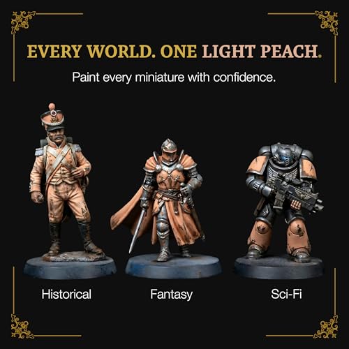 Ludus Bellum Miniature Paint Light Peach Color 18ml Dropper Bottle | Professional Acrylic Paint for Miniatures & Models, Provides Quality Acrylic Tones and Shades for Warhammer 40K D&D Figures - color: Light Peach