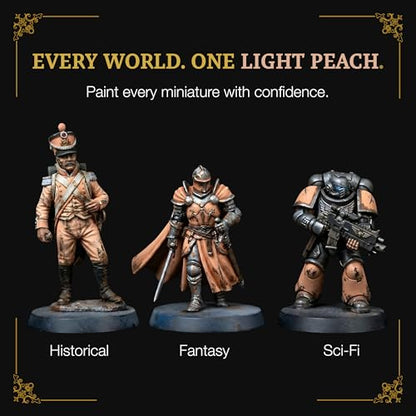 Ludus Bellum Miniature Paint Light Peach Color 18ml Dropper Bottle | Professional Acrylic Paint for Miniatures & Models, Provides Quality Acrylic Tones and Shades for Warhammer 40K D&D Figures - color: Light Peach