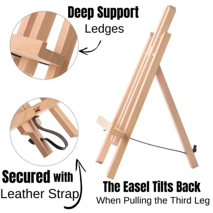 Mr. Pen- Small Easels for Painting, 11 Inch, Wooden