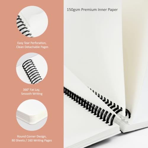 Hardcover Sketchbook,7.2"x8.3"Spiral Bound Drawing Pad,Lily Bouquet | 150gsm(92lb)Acid-Free Thick Paper,Blank Art Journal for Adults,Artists&Beginners,Ideal for Sketching,Doodling and Mixed Media - color: lily bouquet