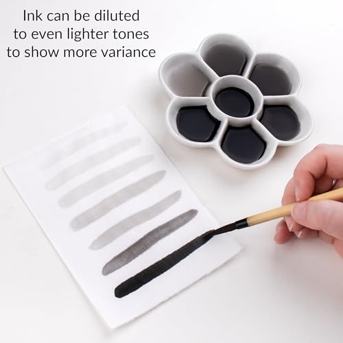 Yasutomo Bokuju Liquid Ink - 2oz Sumi Ink for Calligraphy and Artwork - Black Drawing Ink for use with Japanese Ink Brushes and Dip Pens - size: 2 fl oz
