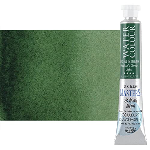 Marie's Masters Quality Watercolor Paint - Greens, 9 mL (Set of 6) - Concentrated Color, Pure Pigments, High Lightfastness Ratings - color: Greens