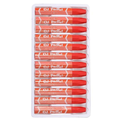 PATIKIL Vermilion Oil Pastels, 36Pcs Soft Oil Crayons Pastels Stick Vibrant and Creamy Art Supplies Bulk for Artists Beginners Art Painting Drawing Blending Graffiti Gallery - color: Vermilion