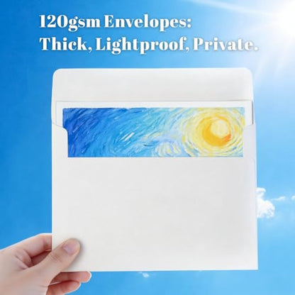 30 Pack Watercolor Cards with Envelopes, 140lb/300GSM 4x6 Cotton Paper in Foldable, Blank Cards and Envelopes for Greeting Cards Birthday Wedding Invitations DIY Thank You Card - size: A4 (4.72x6.50 in) Cards and Envelopes