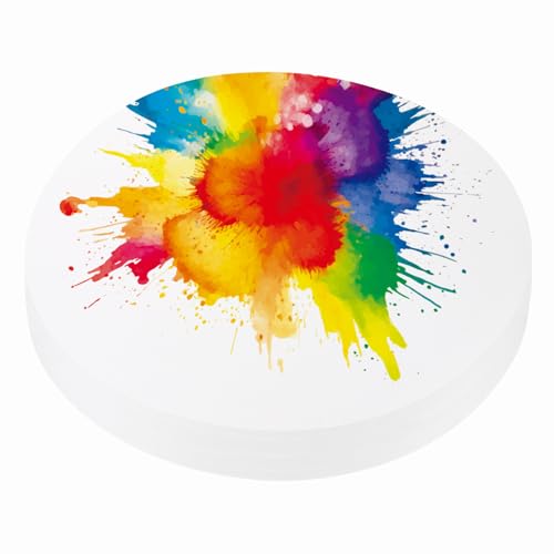PATIKIL 50 Sheets Cotton Watercolor Paper Round 140lb/300 GSM Cold Press Water Coloring Paint Paper for Art Painting Watercolor Drawing Artist, 9 Inch - size: 9 Inch