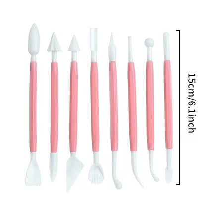 22 PCS Clay Sculpting Tools Set, Pink Air Dry Clay Tools & Polymer Clay Tools Kit, Double-Ended Plastic Modeling Tools for Pottery, Polymer Clay, Air Dry Clay & DIY Crafting for Adult - color: 22Pcs-Pink