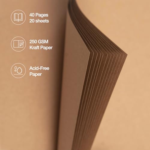 potricher 10 x 10 Inch DIY Scrapbook Photo Album 40 Pages, Yellow - color: Yellow, size: 10 Inch 40 Pages
