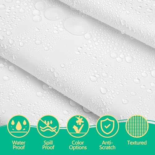 White Round Disposable Plastic Tablecloth 84 Inch [10-Pack] - Bulk Waterproof Party Supplies, Easy Cleanup - color: Fa2 - White, size: 10 PACK | Round | 84 Inch