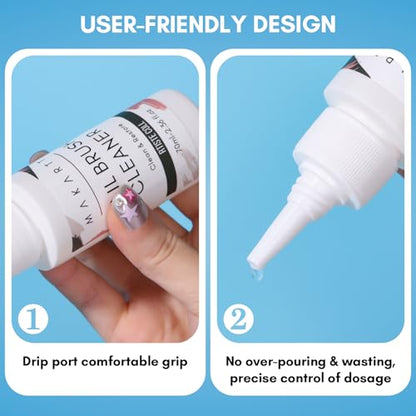 Makartt Nail Art Brushes Cleaner 70ml/2.36 Fl.oz | Nail Polish Brush Bristles Conditioner Restorer Liquid for Solid Gel/Nail Extension/Builder Nail Gel/Dip Powder Manicure - color: Clear-Nail Brush Conditioner