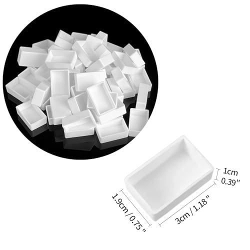 20Pcs Watercolor Full Pans Empty with Magnetic Stripe,Plastic Palette Tins - color: 20 Full Pans