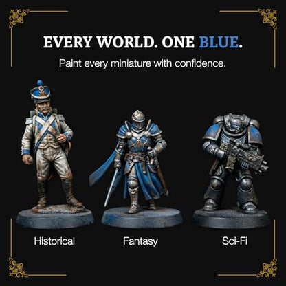 Ludus Bellum Miniature Paint Blue Color 18ml Dropper Bottle, Professional Acrylic Paint for Miniatures & Models, Provides Quality Acrylic Tones and Shades for Warhammer 40K D&D Figures - color: Blue