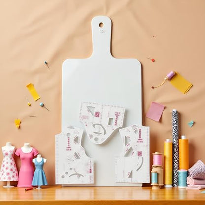 3 Piece Clear Set Doll Clothes Ruler Tailor Garment Cloth Sewing Tool Design French Curve Drafting Template 1:5 Fashion Tools Measure for Dressmaking Pattern Design Tape Measures and Rulers