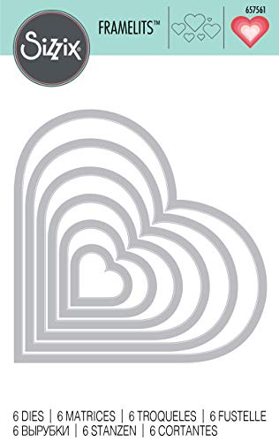 Sizzix Framelits Die Set 6/PK - Hearts - style: Hearts