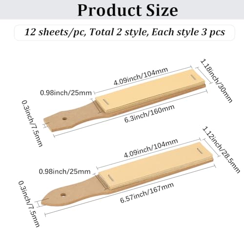 GORGECRAFT 6Pcs 2 Styles Sketch Sandpaper Pointed Flat Pencil Sharpener Sandpaper 10x2.5cm Artist Sanding Blocks Pastel Sticks Sharpener Board Professional Drawing Tool for Adults Sketching Hobbyist - style: Pointed& Flat-12 Sheets Paper