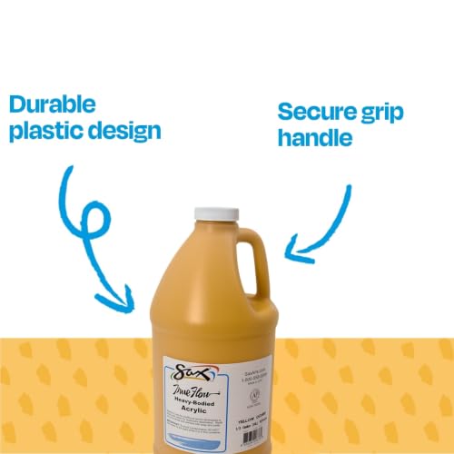 Sax True Flow Heavy Body Acrylic Paint, 1/2 Gallon, Yellow Ochre - 408506 - color: Yellow Ochre
