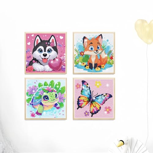 5DDIYART 6 Pack Small Diamond Painting Kits for Kids Beginners - color: KD60+61+62+63+64+65-1