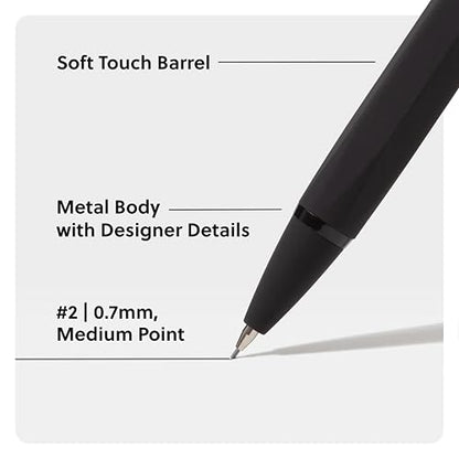 U Brands Mechanical Pencils, .7mm HB #2 Lead, 2 Pack with Refills, Black - color: Midnight Black